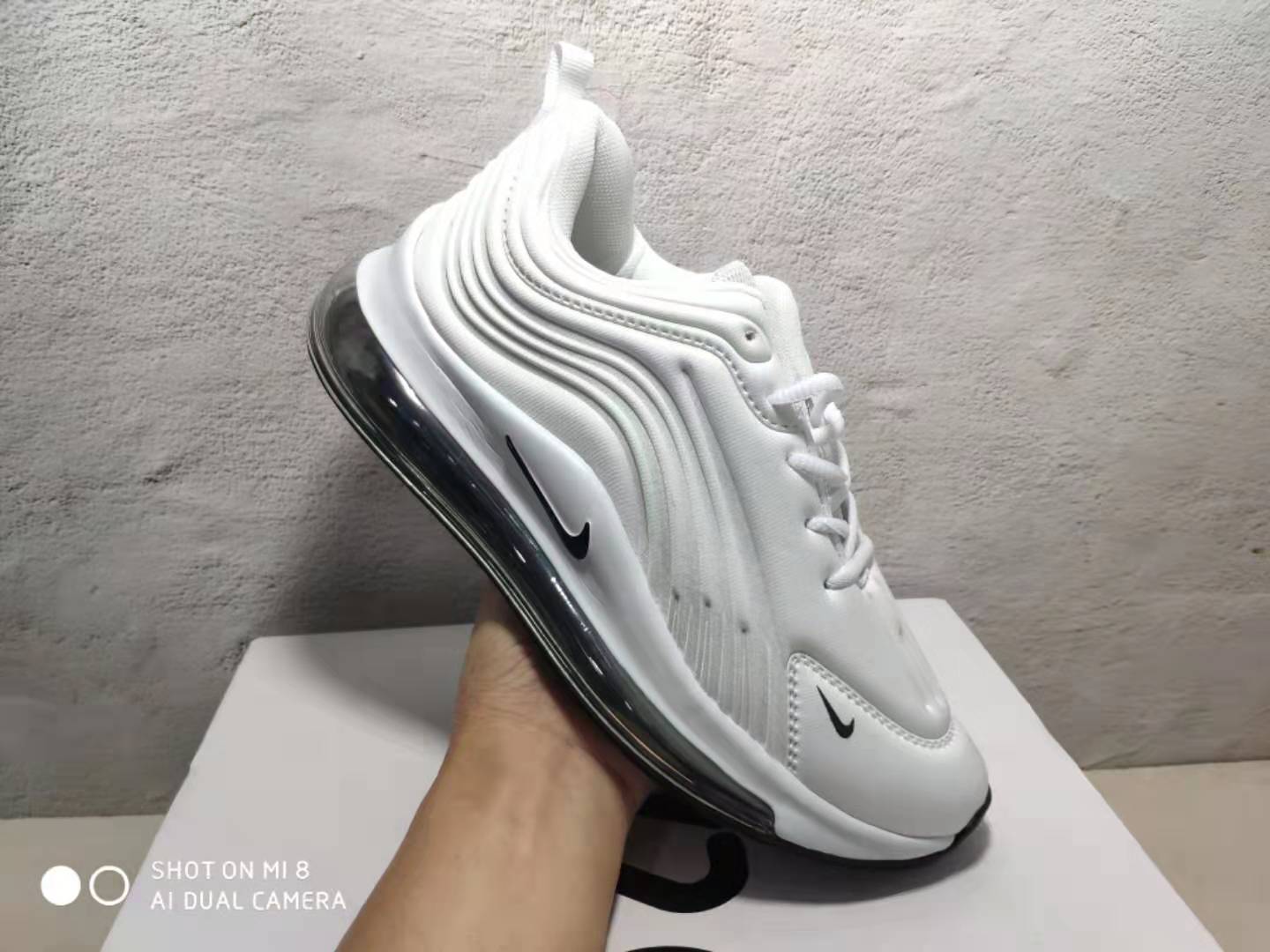 New Men Nike Air Max 720 Cushion White Shoes